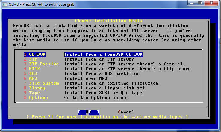 Installing FreeBSD for JunOS Olive using Qemu under Win 7 64bit - NIL ...