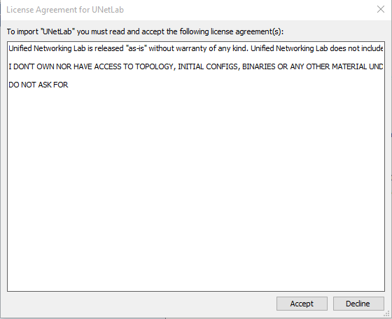 unified networking lab pnet