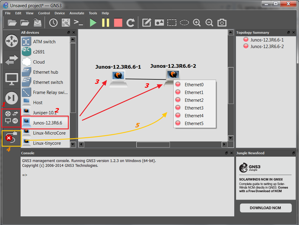 juniper ios image for gns3